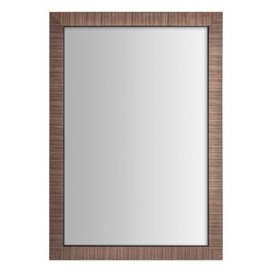 Espejo Rhein de estilo colonial fabricado en espejo combinado con madera nogal en color marrón y madera dm en color marrón.