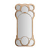 Espejo riley de estilo art deco fabricado en madera dm en color oro combinado con espejo.