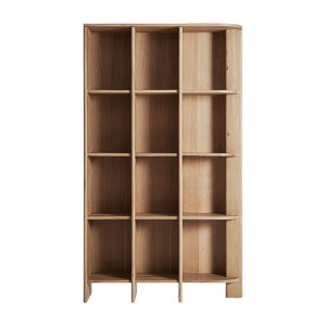 Estanteria nara de estilo contemporáneo fabricado en madera roble en color marrón.