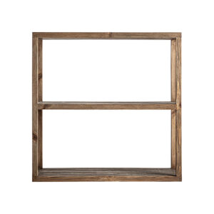 Estanteria stendal de estilo colonial fabricado en madera de pino reciclado en color marrón.