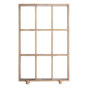 Librería jacquard de estilo contemporáneo. Fabricado en madera de mango en color marrón claro.