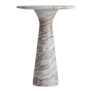 Mesa auxiliar Asselt de estilo art deco fabricado en mármol en color tonos en marrón.