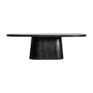 Mesa comedor nauen de estilo art deco fabricado en madera de mango en color negro. Producto desmontable.