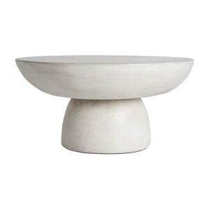 Mesa de centro Cles de estilo art deco fabricado en gres en color gris. Producto desmontable.