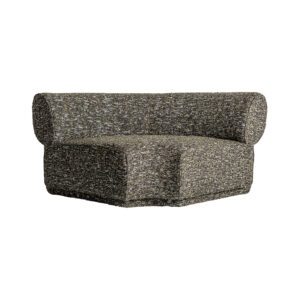 Módulo sofá esquinero kozly de estilo contemporáneo fabricado en poliéster en color verde con acabado jaspeado combinado con madera de pino y madera contrachapada. Compatible con: 36117 36116 36119 36120.