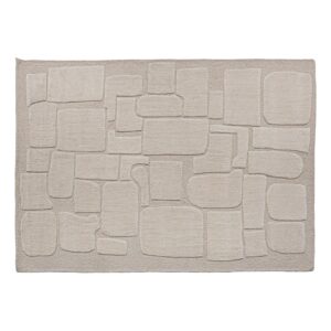 Alfombra Amelie de estilo clásico fabricado en lana en color beige combinado con algodón.