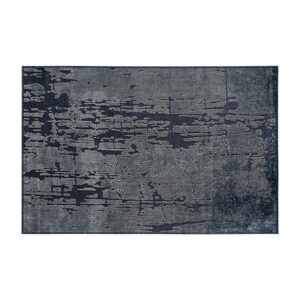 Alfombra jade de estilo clásico fabricado en viscosa en color azul petroleo en color beige.