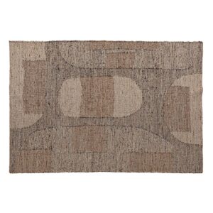 Alfombra Yaeka de estilo clásico fabricado en lana en color tonos neutros combinado con yute y algodón.