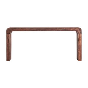 Consola Belinta de estilo étnico fabricado en madera suar en color marrón.