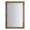 Espejo Rhein de estilo colonial fabricado en espejo combinado con madera nogal en color marrón y madera dm en color marrón.
