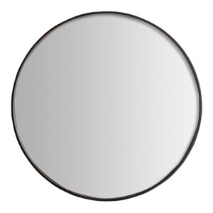 Espejo Xylon de estilo contemporáneo fabricado en hierro en color negro combinado con espejo.