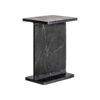 Mesa auxiliar Marquina de estilo art deco fabricado en mármol en color negra con acabado mate.