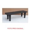 Mesa de centro Allons de estilo clásico fabricado en madera recuperada en color negro. Producto desmontable.