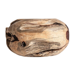 Mesa de centro dharm de estilo étnico fabricado en madera de tamarindo en color marrón.