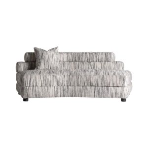 Módulo sofá esquinero bredsand de estilo contemporáneo fabricado en poliéster en color blanco con acabado jaspeado combinado con madera de pino en color negro y madera contrachapada. Tapizado: 70% poliéster 12% arílico 8% lana 6% algodón 3% viscosa y 1% poliamida. Compatible con: 36131.