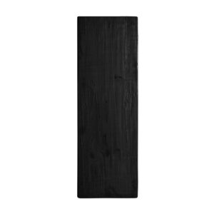 Peana Vievy de estilo art deco fabricado en madera de pino reciclado en color negro.