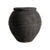 Tinaja kelyene de estilo vintage fabricado en cerámica en color negra.